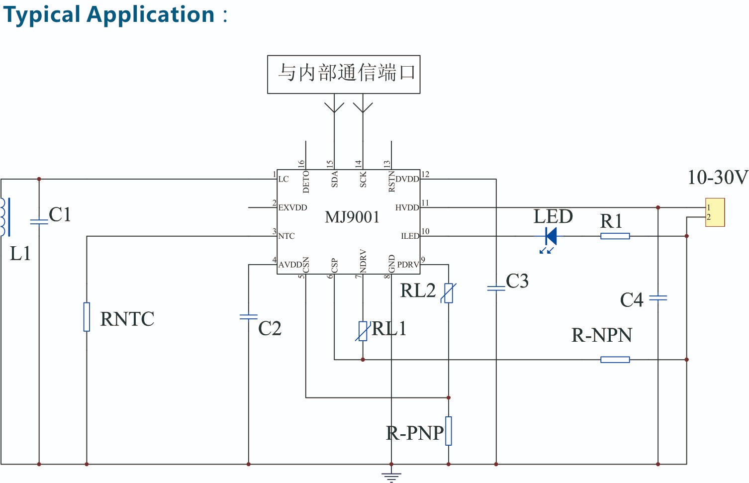 MOJAY茂捷M9001電感式接近開(kāi)關(guān)芯片